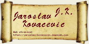 Jaroslav Kovačević vizit kartica